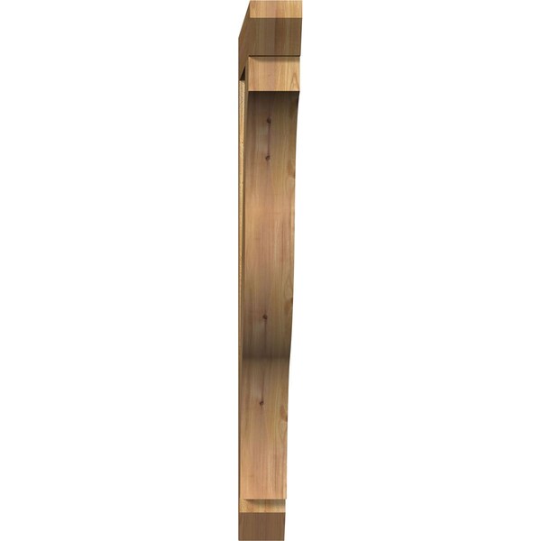 Funston Slat Rough Sawn Bracket, Western Red Cedar, 4W X 36D X 44H